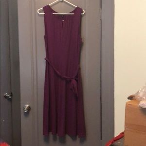 Land’s End, sleeveless midi dress with tie waist